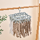  Folding Plastic Hanger with 32 Clips for Multifunctional Use