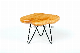  Small Stump Solid Wood Flower Stand Rack Mat with Iron Legs