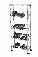 DIY 5 Tiers Slanted Chrome Steel Wire Magazine/Book Display Rack Holder