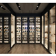  U Shaped Glass Wine Cabinet Customized Walk-in Display Cabinet for Storage Use