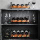  Single Tier Stackable Sturdy Stable Metal Storage Wine Wood Rack Metal Display Wine Shelf Holder Freestanding