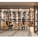White Oak Wine Cabinet Modern Wine Bar Glass Cabinet/Whiskey Display Cabinet