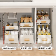 Foldable Metal Adjustable Height 2 Tier Storage Organizer with Sliding Drawer manufacturer