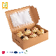  Wholesale Custom Transparent Mini Cupcake Box Bulk Kraft Paper Box Cupcake Packaging Box Hole Muffin Cup Cake