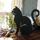  Quite Gift for Mom Beautiful Decorative Garden Stake Metal Black Cat Garden Decor, Halloween Decorations Outdoor, Yard and Lawn Stakes, Steel Garden Art