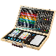  School Stationery Art Supplies 45PCS Artist Kit Mixed Media Drawing Painting Art Set in Wooden Box