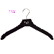 Brand Top Logo Printed Velvet Fashion Flocked Metal Hook Clothes Hanger manufacturer