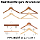  Top Grade Wooden Clothes Hangers (Solid wood) with Trousers Bar/Metal Clips in Natural/Dark/Black/White Color for Shirts/Coats/Suits/Other Luxury Garments