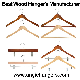  Top Grade Wooden Clothes Hangers (Solid wood) with Trousers Bar/Metal Clips in Natural/Dark/Black/White Color for Shirts/Coats/Suits/Other Luxury Garments