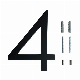  Modern Black 125mm Floating House Number Letters Building Outdoor Sign Plating