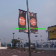  Stainless Steel Street Light Pole Advertising 2-Sided Printing Banner Hanger