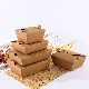  Custom Disposable Kraft Paper Packaging Take Away Fast Food Box Hamburger Hot Dog Fried Chicken Food Container Box