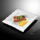 China Manufacturer Nice Design Meat Porcelain Plate Pasta Square Plate