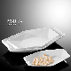  Healthy Safe White Deep Fish Plate Ceramic Rectangular Plate