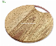  Round Acacia Wood Cutting Board Cheese and Serving Board with Stainless Steel Handle