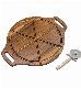  Customized Wooden Double-Sided Pizza Serving Board Binaural Pizza Tray Walnut Acacia Wooden Cutting Board