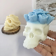  Creative Skull Head with Fancy Headwear Plaster Decoration Aromatherapy Candle Silicone Mold