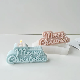 Merry Christmas English Letter Aromatherapy Candle Silicone Mold