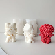  Handheld Bouquet Series Teddy Bear Plaster Decorative Aromatherapy Candle Silicone Mold.