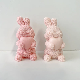 Valentine’ S Day Series Heart-Shaped Rose Bunny Scented Candle Silicone Mold