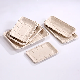  Biodegradable Eco-Friendly Plate Disposable Paper Tableware Sugarcane Bagasse Square Tray