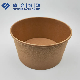 Food Grade Kraft Paper Disposable Salad Bowl with Lid