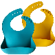 Wholesale Baby Bibs Customized Waterproof Bib BPA Free Adjustable Easy Clean Baby Silicone Bib for Babies Toddlers