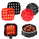  Reusable Air Fryer Oven Baking Tray Baking Chicken Basket Silicone Pot Grill Pan Tools Air Fryer Rack Mat