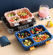  4-Compartment Lunch Containers Leakproof Box BPA Free Plastic Reusable Food Storage Container