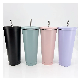 Stainless Steel Tumbler with Straw Customizable High-Capacity manufacturer
