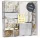  Fountain Pen Gold Paper Binder Clip Sticky Notes School Office Stationery Set