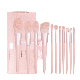  11PCS Portable Soft Hair Blush Eyeshadow Makeup Brush Set with Storage Bag
