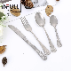  Retro Stainless Steel Matte Cutlery Sets Steel Print Floral Vintage Silverware