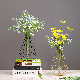  Nordic Minimalist Style Metal Vases with Glass for Flowers Creative Home Decor