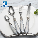  Plastic Cutlery, Stainless Steel Flatware Set with Acrylic Handle for Events