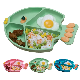 Custom Shape Compartment Suction Silicone Plate Baby Feeding Plate for Kids manufacturer