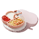  Baby Dinner Plate Sucker One-Piece Partition Plate Baby Silicone Straw Bowl Eating Training Spoon Children′ S Tableware Set