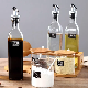 Glass Ceramic Spice Container Set with Bamboo Tray Holder Kitchen Storage