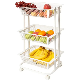  Kitchen Standing Shelf Mesh Wire Rolling Cart Storage Trolley