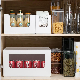  Pet Storage Basket Pantry Cabinet Tabletop Organization Rack with Handle