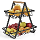  Fruit Basket for Kitchen 2-Tier Bowl Storage Holder for Vegetables Bread Snack