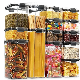  BPA Free Plastic Cereal Containers with Lock Lids Kitchen Organization Box