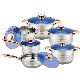 12 PCS Cooking Pots and Pans Non Stick with Detachable Handle High Quality Restaurant Kitchen Household Stainless Steel Cookware Set Glass Lid