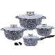  9PC Kitchen Casseroles Pots Pans Set Ceramic Non Stick Aluminum Cookware Set Induction Bottom