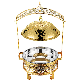  Arabic Commercial Hotel Chafing Dish with Hanging Lid 4.5L Golden Four-Leaved Clover Turkey Dubai Food Warmer
