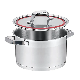  304 Stainless Steel Casserole Cookware Set with Draining Hole Factory OEM Wholesale Induction Base Cooking Pots
