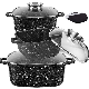 High Quality 7PCS Non Stick Die-Casting Aluminum Cooking Casserole Cookware Sets Granite Russia Deep Pan Juego De Utensilios De Cocina De Aluminio manufacturer