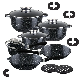  Factory OEM 19PCS Aluminium Die-Casting Cooking Pots Casserole Home Kitchen Nonstick Cookware Set Dipped Oil Fish Roast Pot