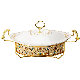  2.0L Stainless Steel Chafing Dish Ceramic Pot Luxury Wedding Party Arabic Cookware Food Warmer Restaurant Hotel Catering Equipment Buffet Set