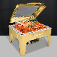  Factory OEM 6.0L Hotel & Restaurant Supplies Gold Buffet Set Catering Equipment Chafing Dish for Wedding Party